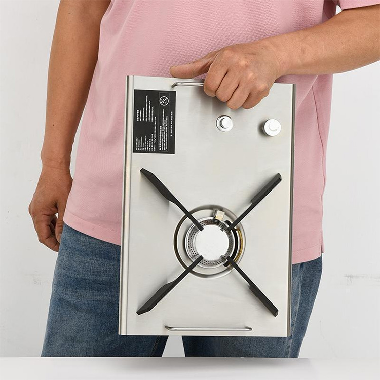 Camping Cooking Top - 屋外用ストーブ ポータブルテーブル一体型 二役折りたたみ式テーブルトップ キャンプ用調理ストーブテーブル