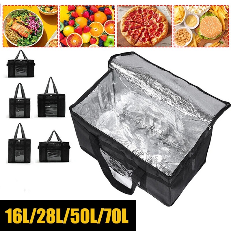 Camping Cooking Food - 70L 断熱サーマルクーラーバッグ保冷大容量ポータブルランチバッグジップピクニックキャンプ錫箔食品バッグ