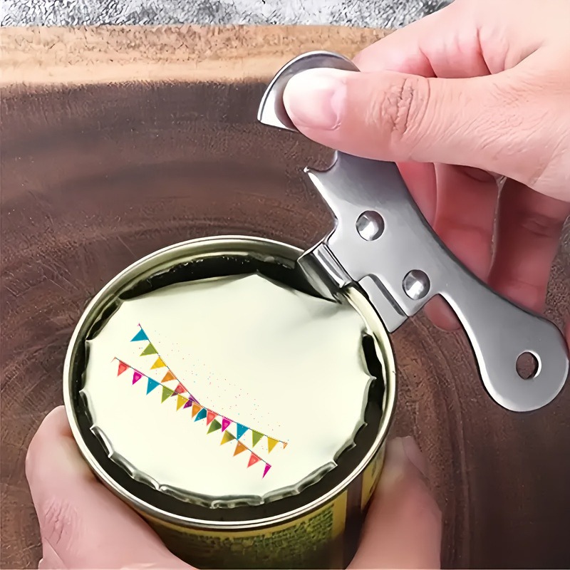 Camping Cooking Set For 4 - 多機能缶切り2/4点セット、ステンレス製缶切り、コンパクトボトルオープナー、カラフルなビールオープナー、国境を越えた多機能で便利なツール、毎日の料理、ピクニック、キャンプに最適