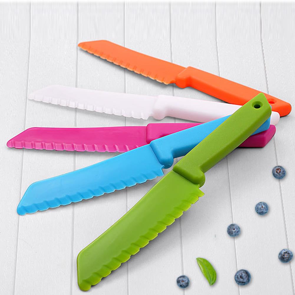 Camp Cutting Board - 1pc プラスチックキッチンツール子供のためのまな板ナイフ子供の安全調理ツールフルーツナイフピクニックキャンプ用