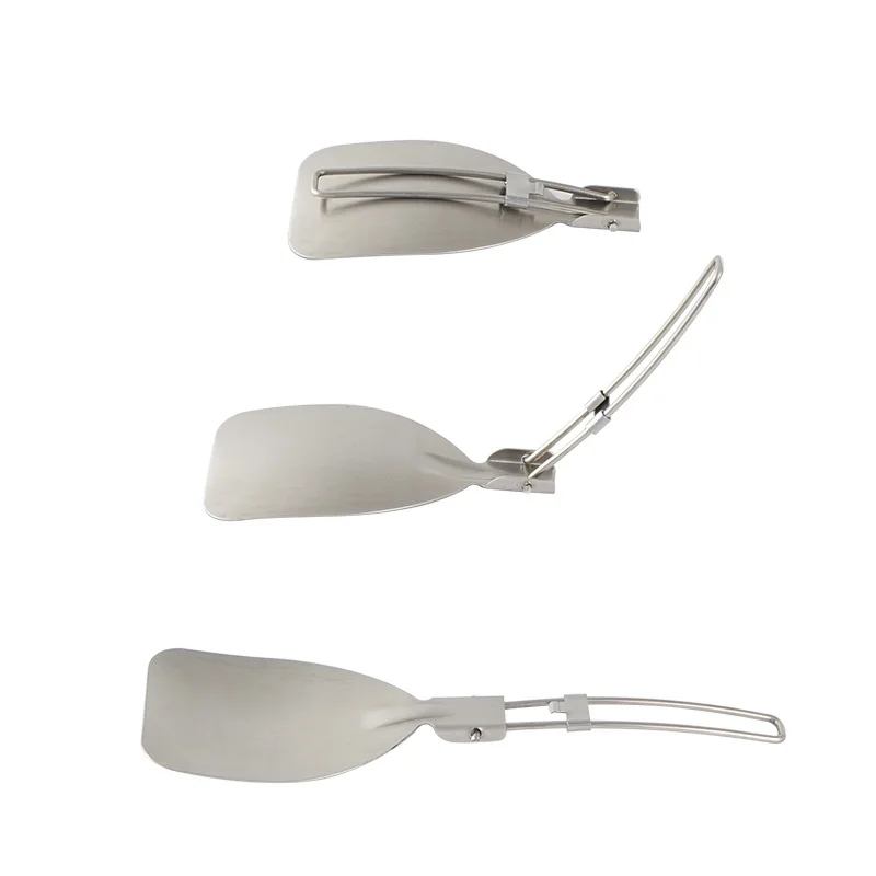 Camping Cooking Set 2 Person - 折りたたみキャンプ用スパチュラステンレス鋼調理器具屋外折りたたみフードターナーポータブルキャンプキッチンツールハイキング用