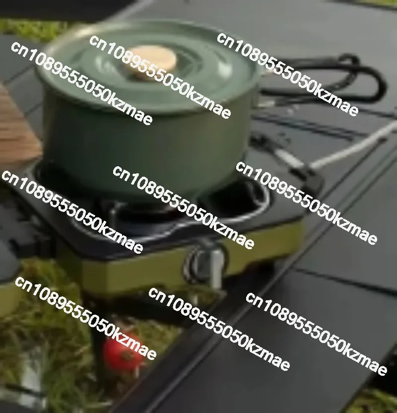 Camping Double Cooking Stove - ポータブルダブルバーナーキャンプストーブ、ハイパワー折りたたみ式ガスストーブ、ピクニック＆キャンプ用屋外BBQクッキングセット