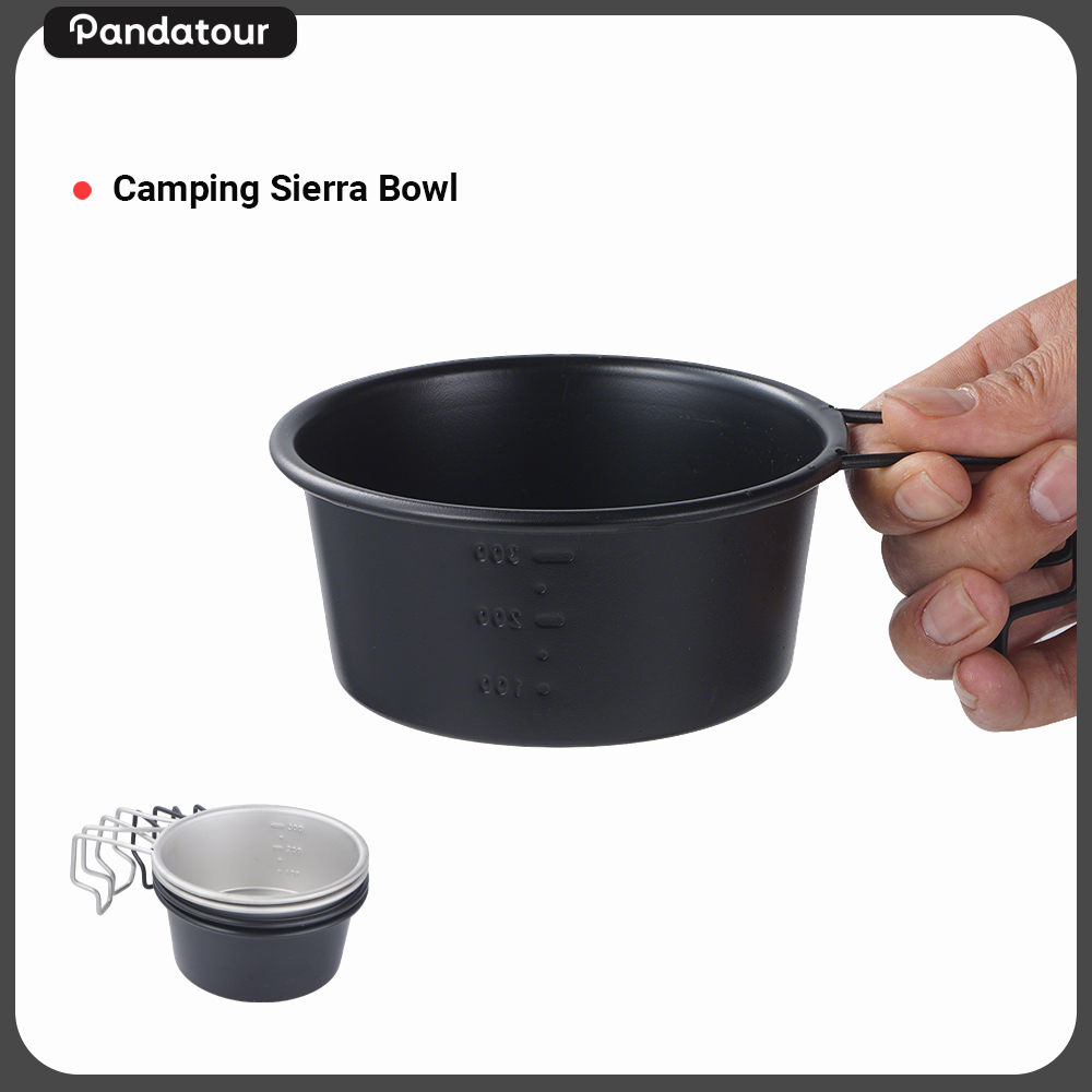 Camping Cooking Lightweight - Pandatour アウトドア キャンプ シエラボウル 目盛り付き 折りたたみハンドル