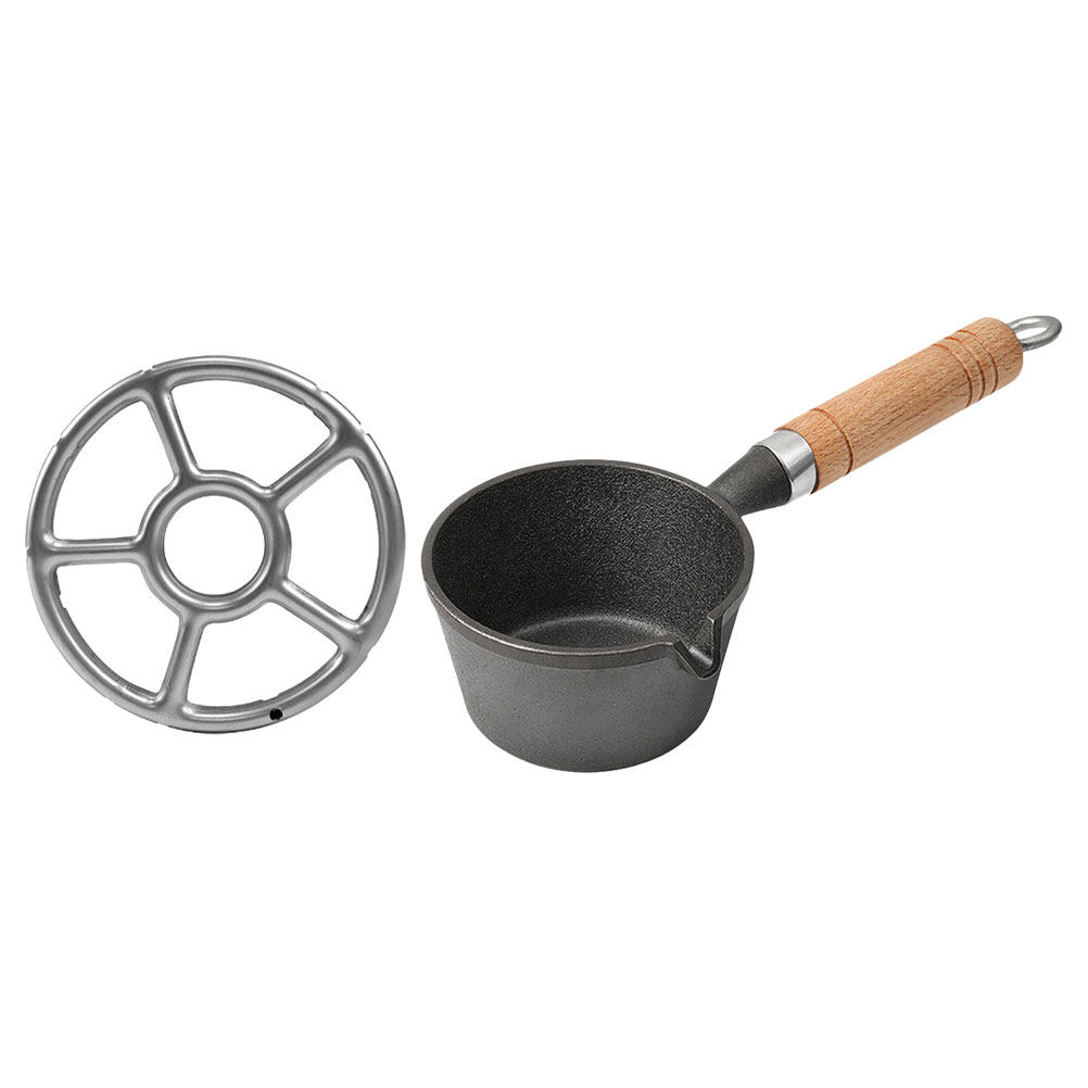 ミニ鋳鉄製ソースパン型エッグパン、コンロトップキャンプ料理用 - Camping Cooking Top のレビューと価格
