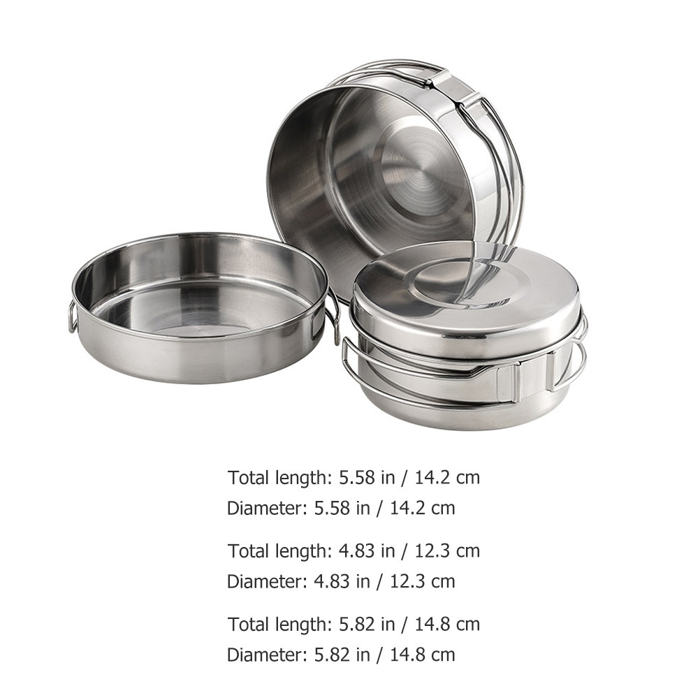 ステンレス製キャンプ用調理器具セット1セット、ポータブル軽量 - Camping Cooking Lightweight のレビューと価格