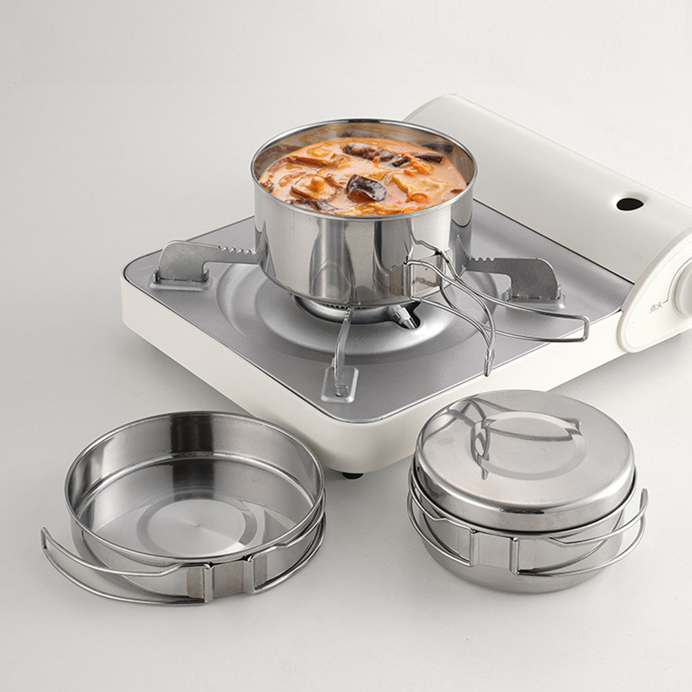 ステンレス製キャンプ用調理器具セット1セット、ポータブル軽量 - Camping Cooking Lightweight のレビューと価格