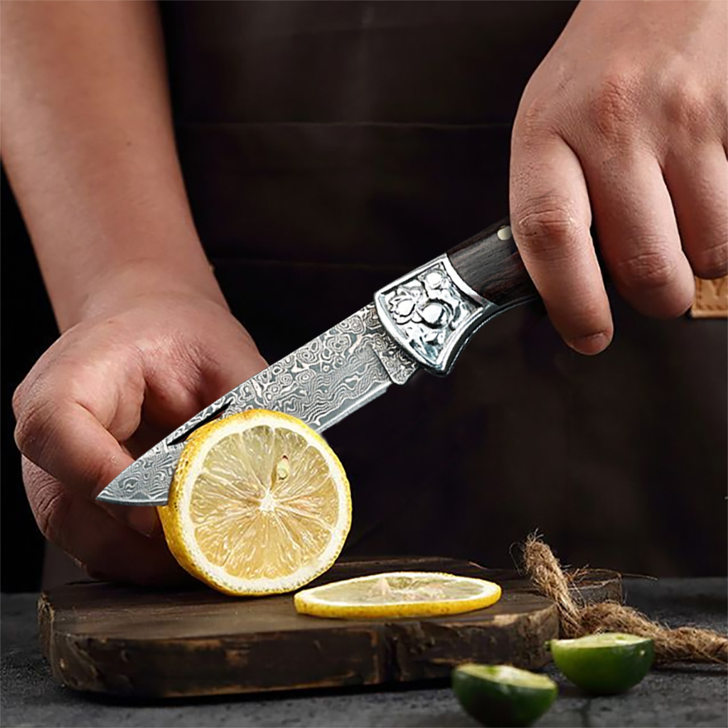 WXCOO ダマスカス折りたたみナイフ フルーツペアリングポ - Camping Cooking Knife のレビューと価格