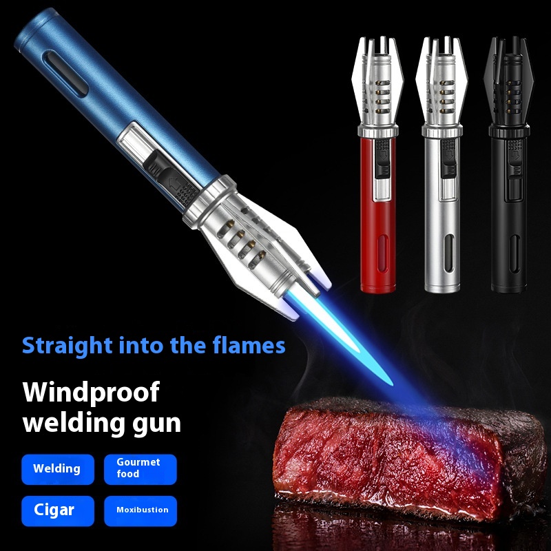 金属製防風ジェットフレームライター、ロックスイッチ付き調整可 - Camping Cooking Torch のレビューと価格