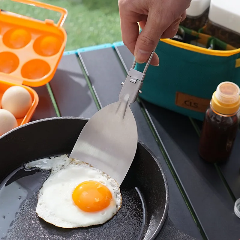 折りたたみキャンプ用スパチュラステンレス鋼調理器具屋外折りた - Camping Cooking Set 2 Person のレビューと価格
