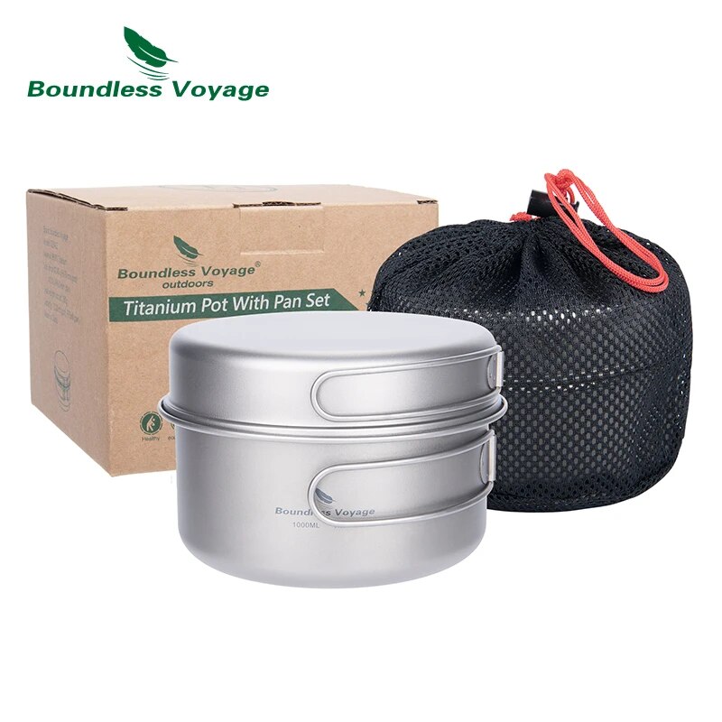Boundless Voyage チタンポットパンセット 折 - Camping Cooking Set 2 Person のレビューと価格
