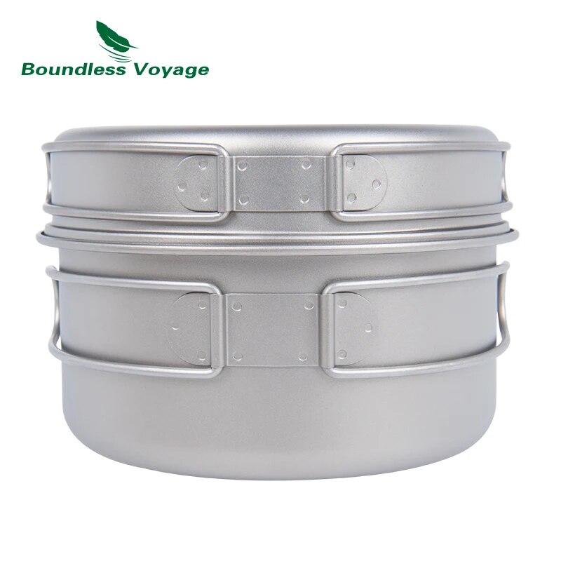 Boundless Voyage チタンポットパンセット 折 - Camping Cooking Set 2 Person のレビューと価格