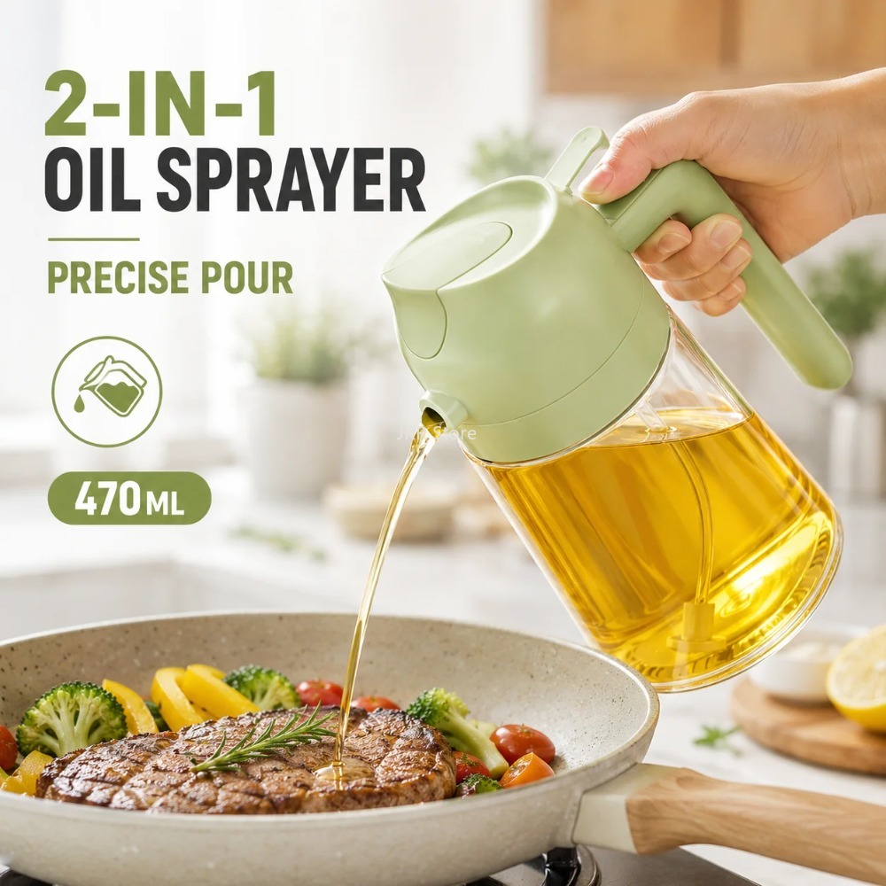 2 in 1 オリーブオイルスプレーディスペンサーボトル 大 - Camping Cooking Oil Bottle のレビューと価格