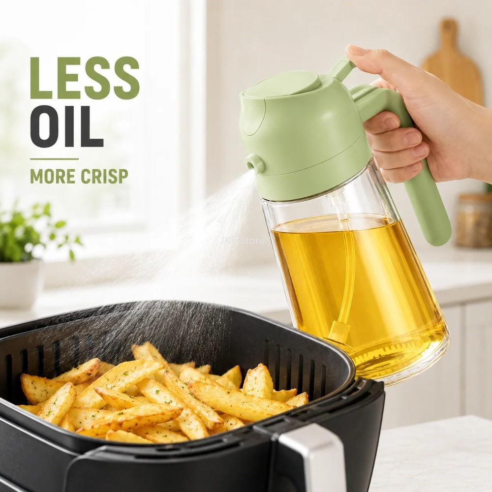 2 in 1 オリーブオイルスプレーディスペンサーボトル 大 - Camping Cooking Oil Bottle のレビューと価格