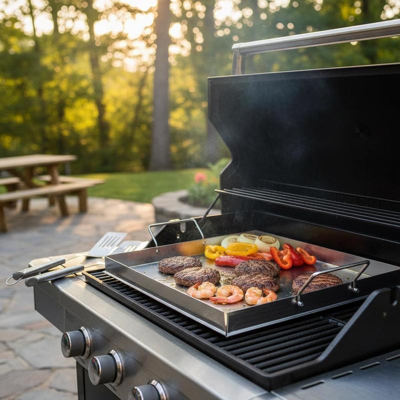 ユニバーサルフラットトップグリドル 18x16インチ キャン - Camping Cooking Top のレビューと価格