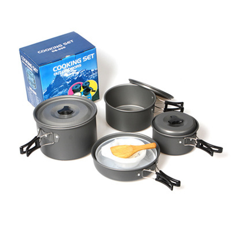 アウトドアキャンプクッキングセット ノンスティックポット D - Camping Cooking Set 2 Person のレビューと価格