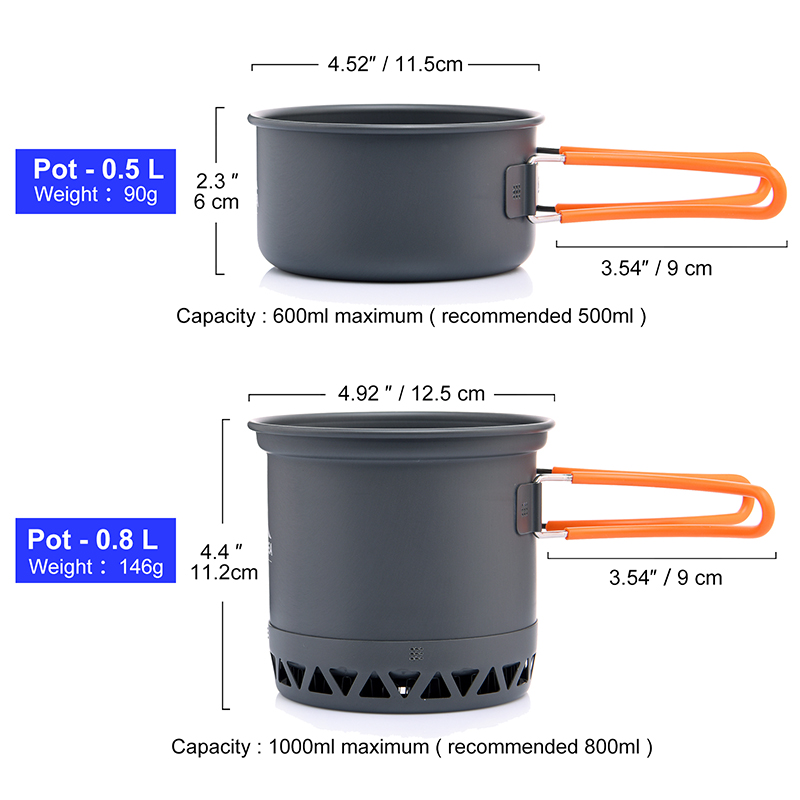 Widesea ポータブルキャンプ調理器具セット アルミニウ - Camping Cooking Set 2 Person のレビューと価格