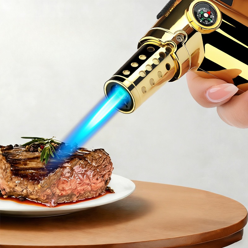 詰め替え式ブタンガスライター、コンパス付き、防風ジェットフレ - Camping Cooking Torch のレビューと価格