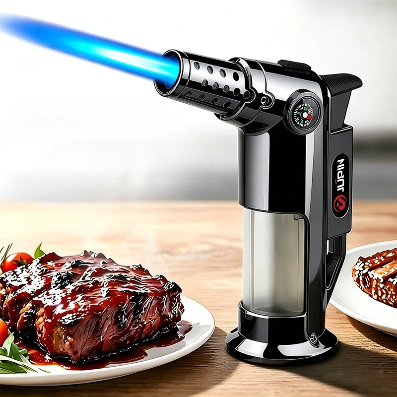 詰め替え式ブタンガスライター、コンパス付き、防風ジェットフレ - Camping Cooking Torch のレビューと価格