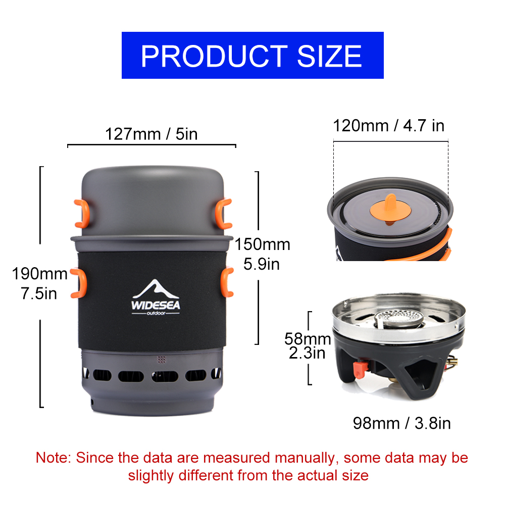 広範囲の海でのキャンプ用調理システム、熱交換器付き屋外ガスバ - Camping Cooking Set 2 Person のレビューと価格