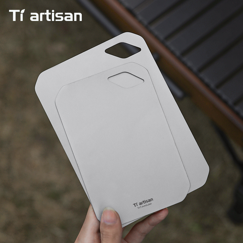Tiartisan 純チタンミニまな板アウトドアキャンプポー - Camp Cutting Board のレビューと価格