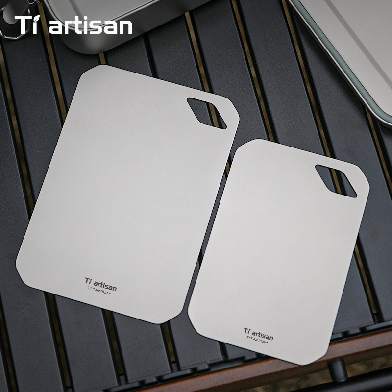 Tiartisan 純チタンミニまな板アウトドアキャンプポー - Camp Cutting Board のレビューと価格