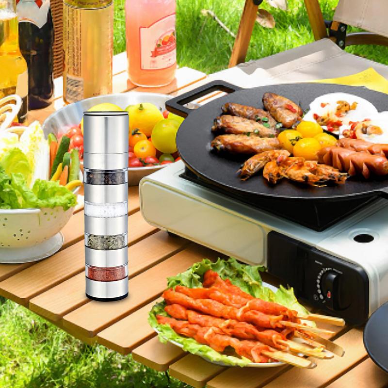 旅行用調味料容器 ペッパーグラインダー 4-in-1 ポータ - Camping Cooking Set For 4 のレビューと価格