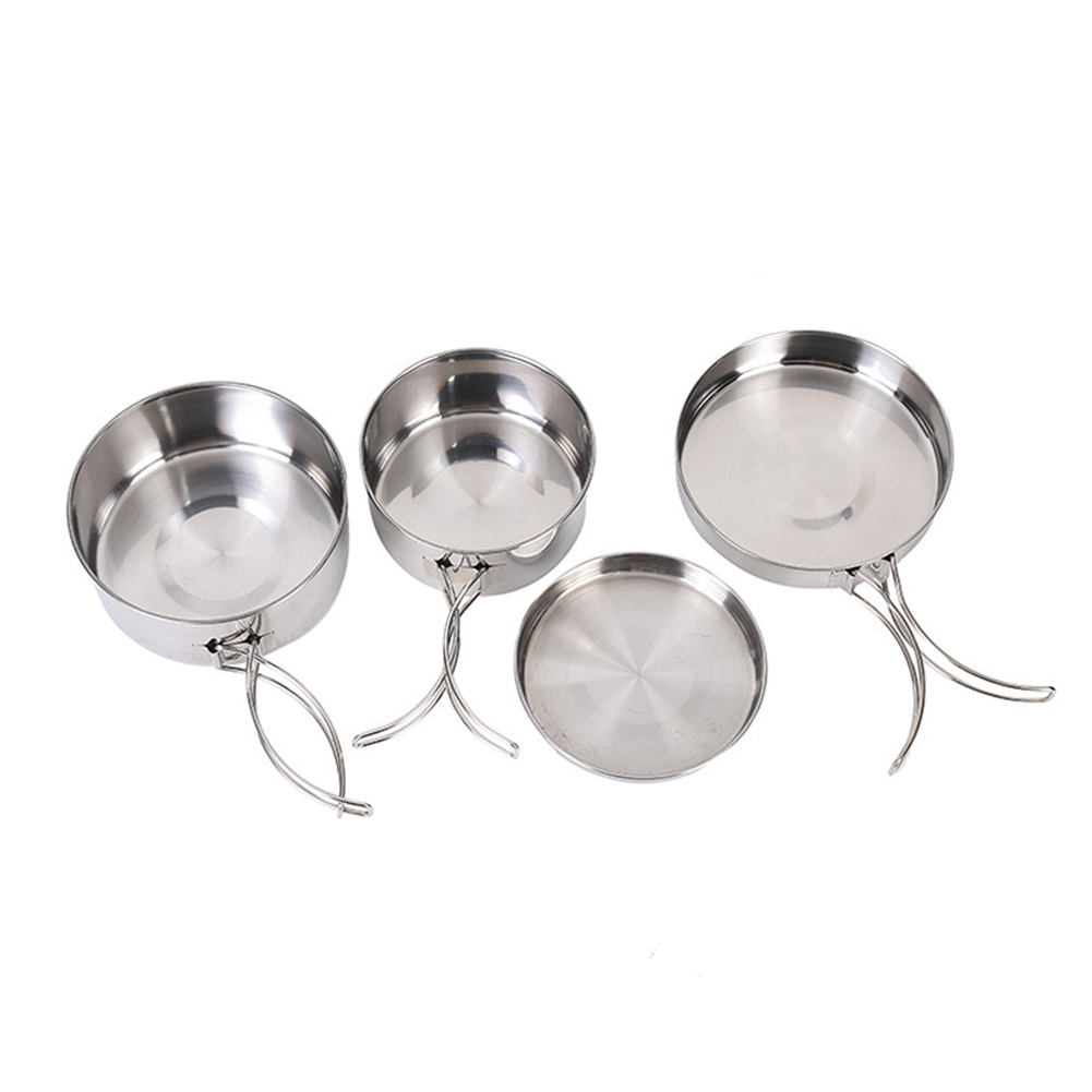 アウトドア調理セット 4ピース ステンレス製 キャンプ ハイ - Camping Cooking Set For 4 のレビューと価格