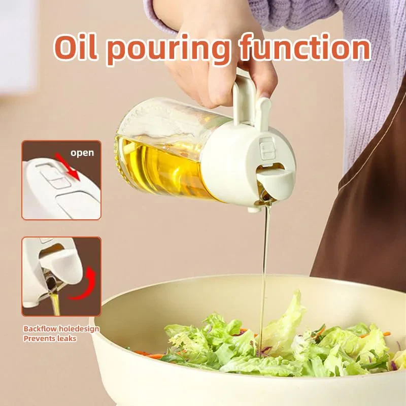 オイルスプレー 2-in-1 プラスチック製 家庭用 キッチ - Camping Cooking Oil Bottle のレビューと価格