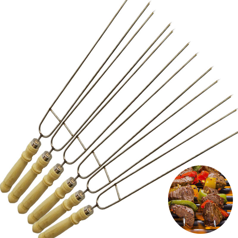 キャンプ用ステンレス鋼グリルスティック,調理用肉フォーク,木 - Camping Cooking Set For 4 のレビューと価格