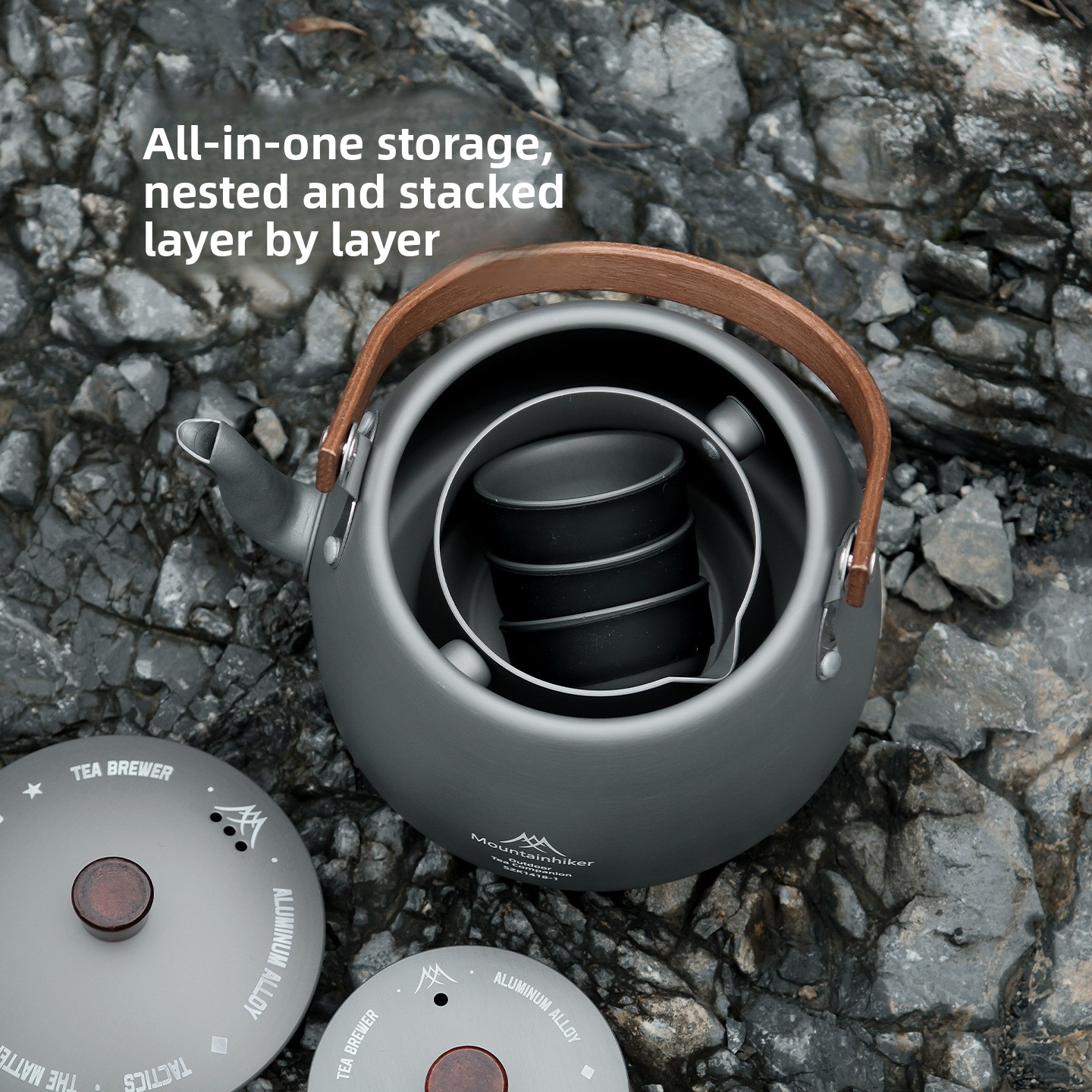 マウンテンハイカー アウトドア ポータブル トラベルティーセ - Camping Cooking Set 2 Person のレビューと価格