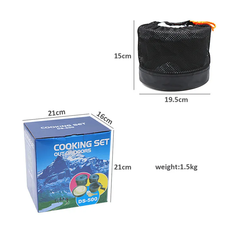ポータブルキャンプ調理器具セット ネスティングデザイン アウ - Camping Cooking Set For 4 のレビューと価格