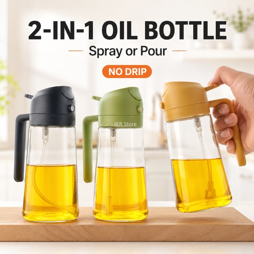 2 in 1 オリーブオイルスプレーディスペンサーボトル 大 - Camping Cooking Oil Bottle のレビューと価格