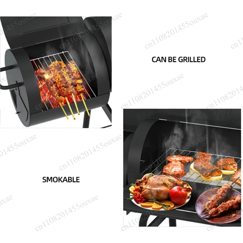 両面大型炭火バーベキューグリル、厚みのあるアメリカンスタイル - Camping Double Cooking Stove のレビューと価格