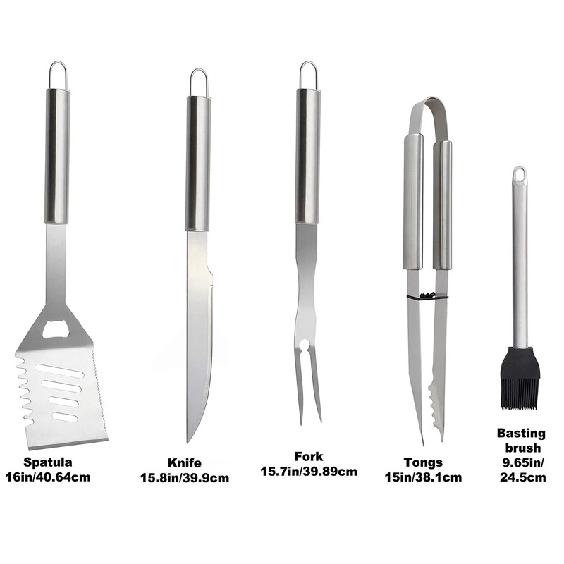 バーベキューツールセットバーベキューグリル用品スパトラフォー - Camping Cooking Set For 4 のレビューと価格