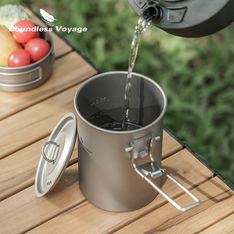 折りたたみハンドルと蓋付きの折りたたみ式キャンプ調理器具,ポ - Camping Cooking Lightweight のレビューと価格
