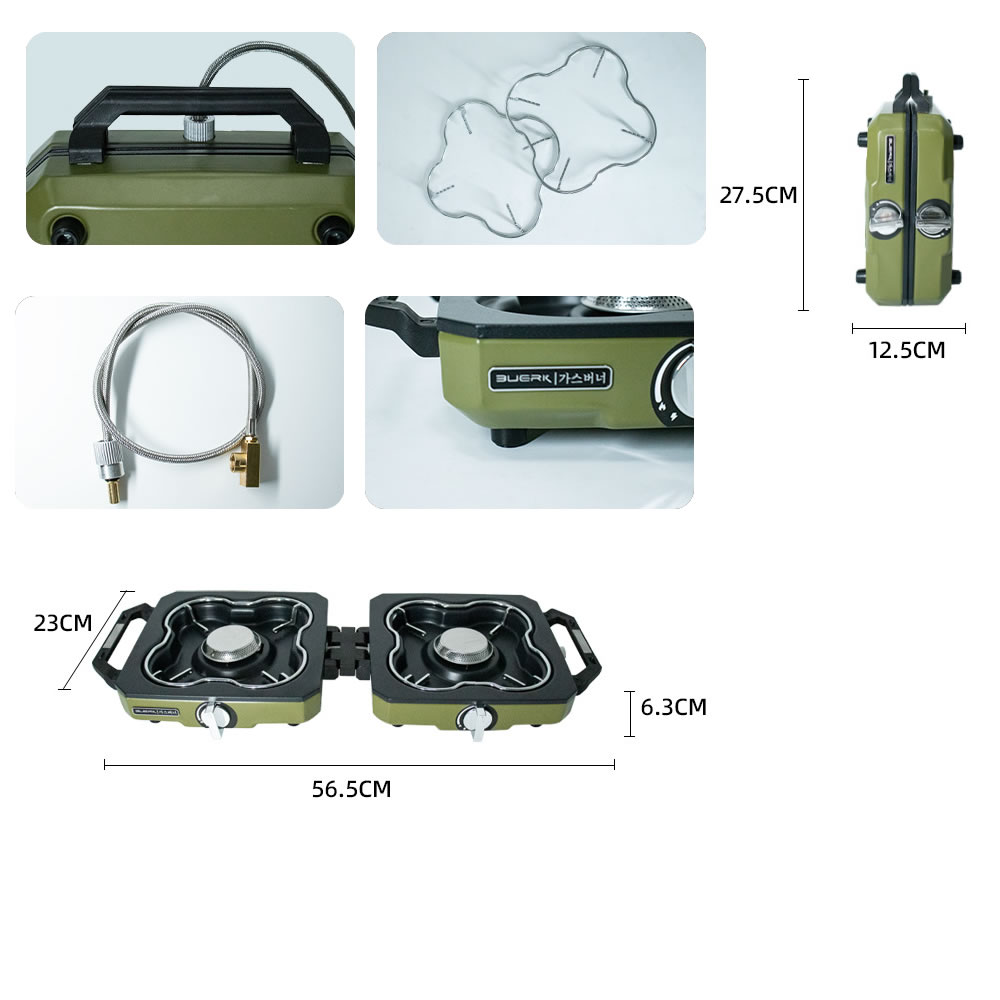 キャンプストーブ ダブルバーナー ポータブル 高火力 折りた - Camping Double Cooking Stove のレビューと価格