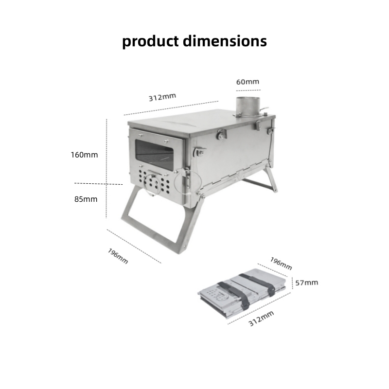 折りたたみ式薪ストーブ、ステンレス製で持ち運び可能かつ軽量、 - Camping Cooking Lightweight のレビューと価格