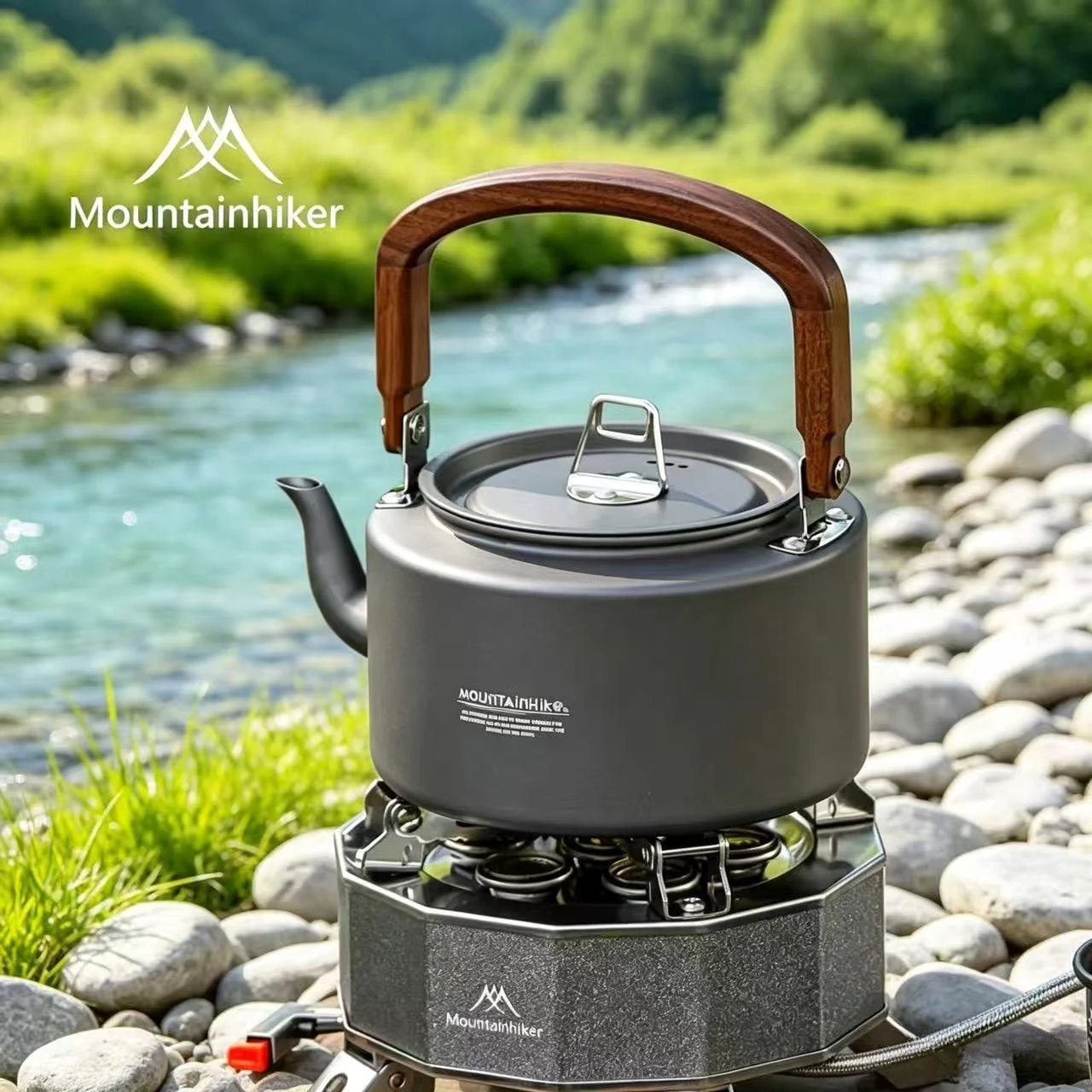 キャンプ用1.4Lティーケトル、アルミニウム合金製、木製ハン - Camping Cooking Set 2 Person のレビューと価格