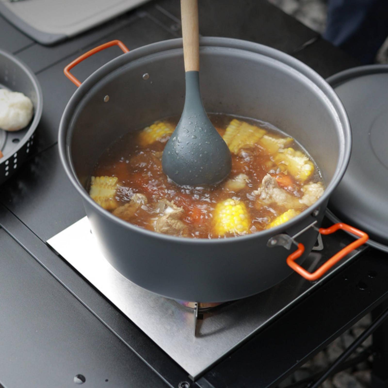 アルミ合金製アウトドアクッキングポット、蒸し・煮込み用キャン - Camping Cooking Vessel のレビューと価格