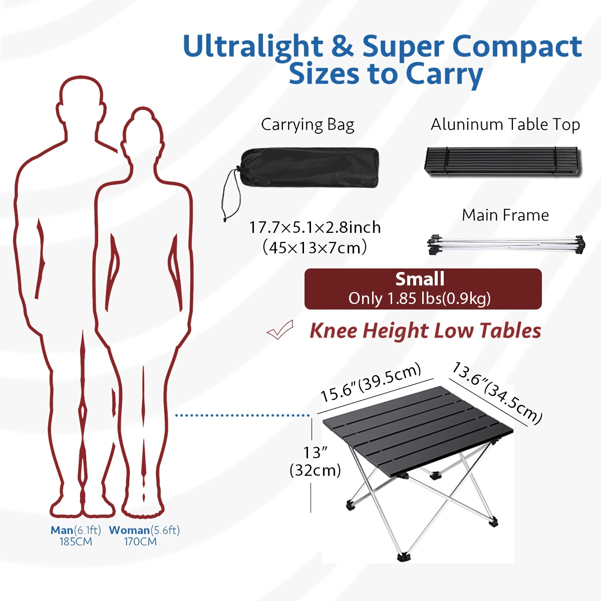 持ち運び可能な折りたたみ式キャンプテーブル、軽量でビーチ、ピ - Camping Cooking Lightweight のレビューと価格