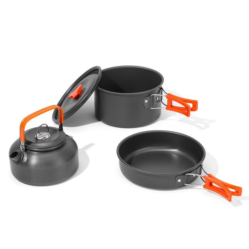 アウトドアキャンプ調理器具セット 2～3人用 ポータブルノン - Camping Cooking Set 2 Person のレビューと価格