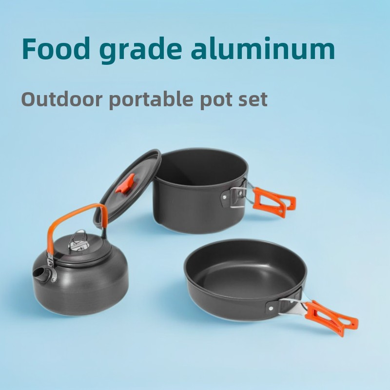 アウトドアキャンプ調理器具セット 2～3人用 ポータブルノン - Camping Cooking Set 2 Person のレビューと価格