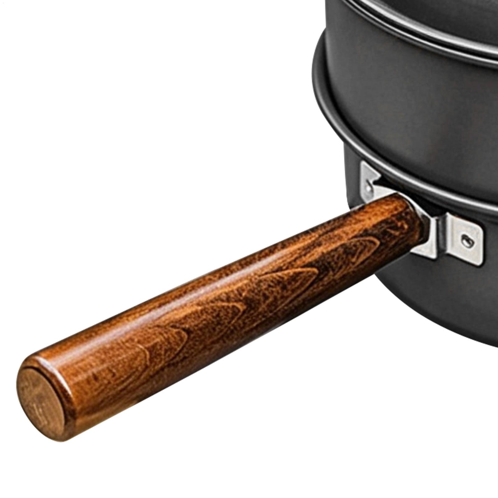 バックパッキングポット 二層構造 木製ハンドル付き ポータブ - Camping Double Cooking Stove のレビューと価格