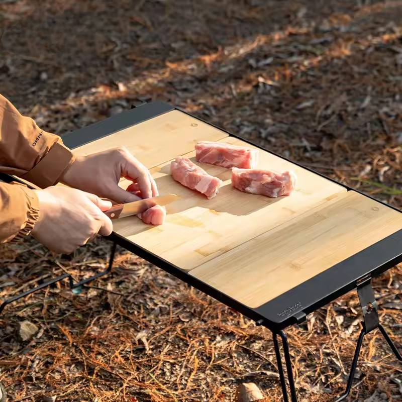 両面竹製まな板 軽量折りたたみ式カッティングボード デスク、 - Camping Double Cooking Stove のレビューと価格