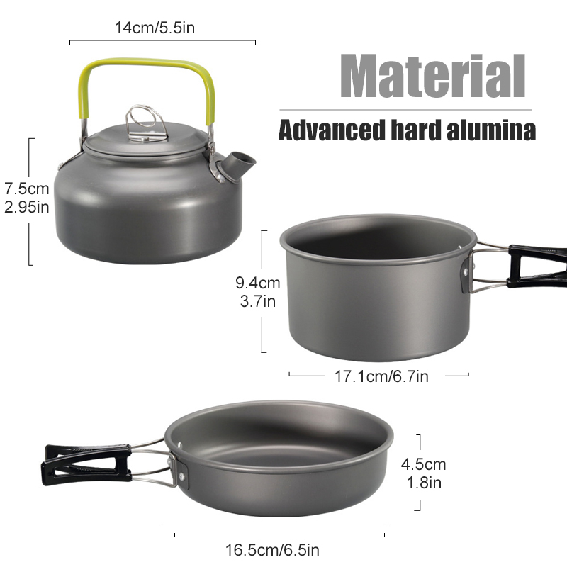 WESTTUNE キャンプ調理器具キット アルミ アウトドア - Camping Cooking Set 2 Person のレビューと価格