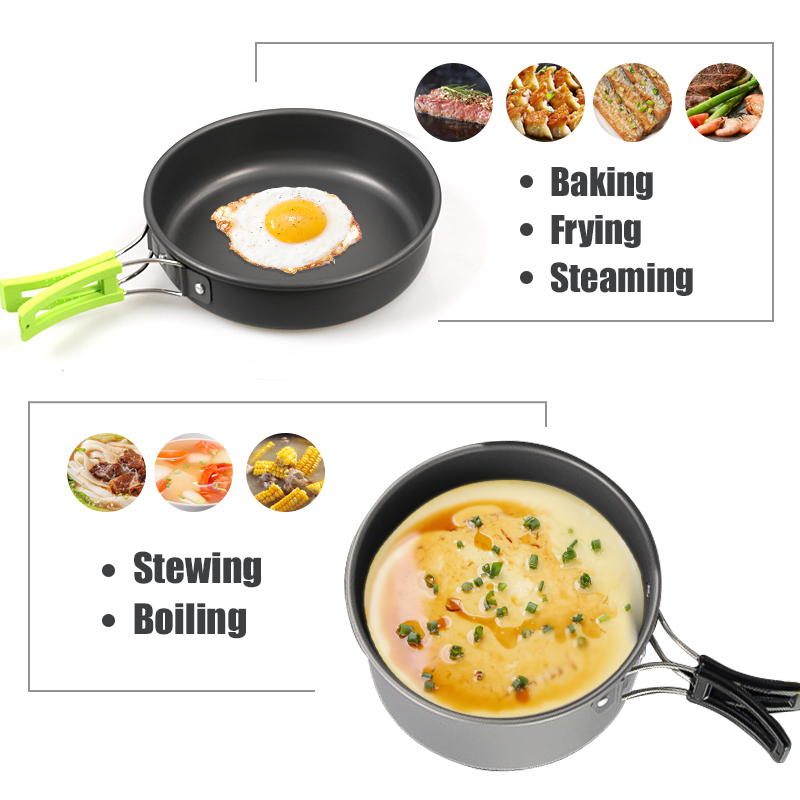 WESTTUNE キャンプ調理器具キット アルミ アウトドア - Camping Cooking Set 2 Person のレビューと価格