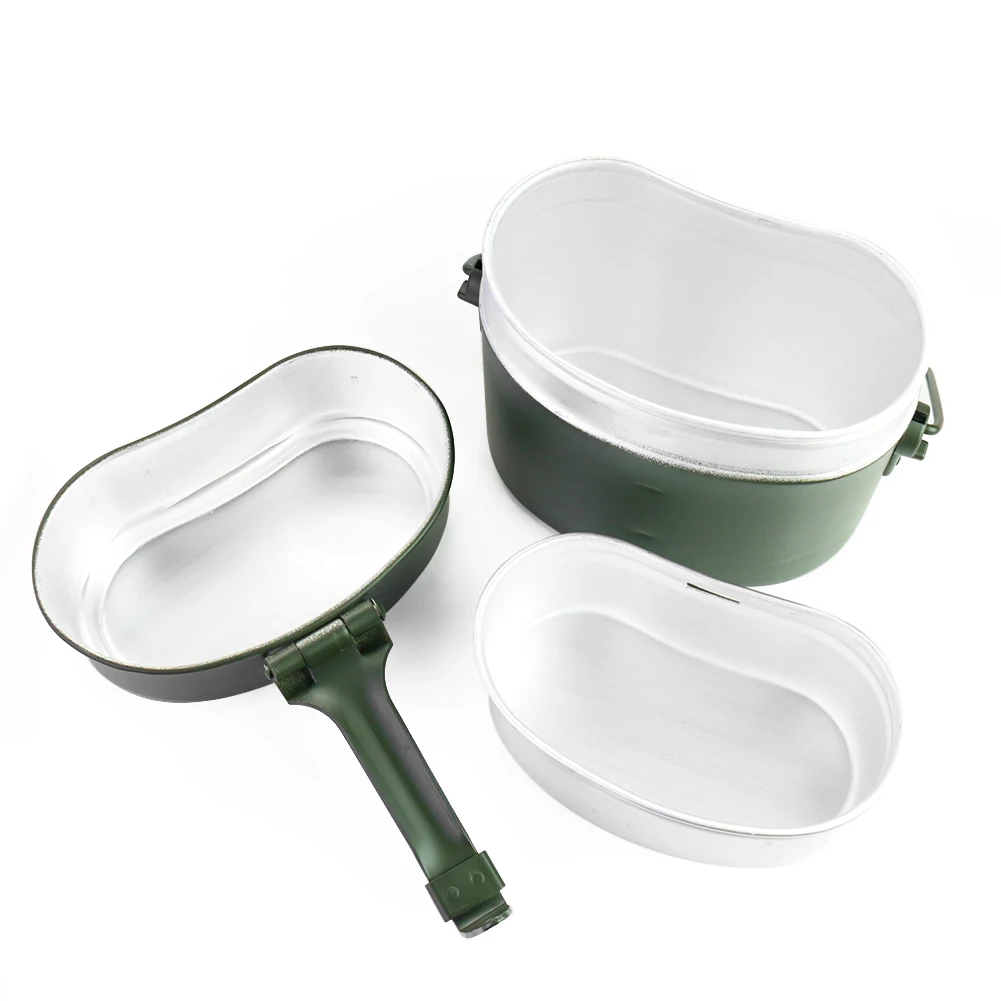 ポータブル合金ポットとボウルランチボックスセット軽量耐久性の - Camping Cooking Lightweight のレビューと価格