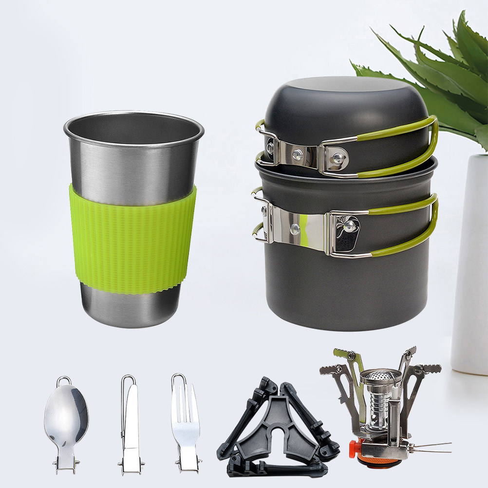 アウトドアキャンプ調理器具セット軽量ポータブルポットキットハ - Camping Cooking Lightweight のレビューと価格