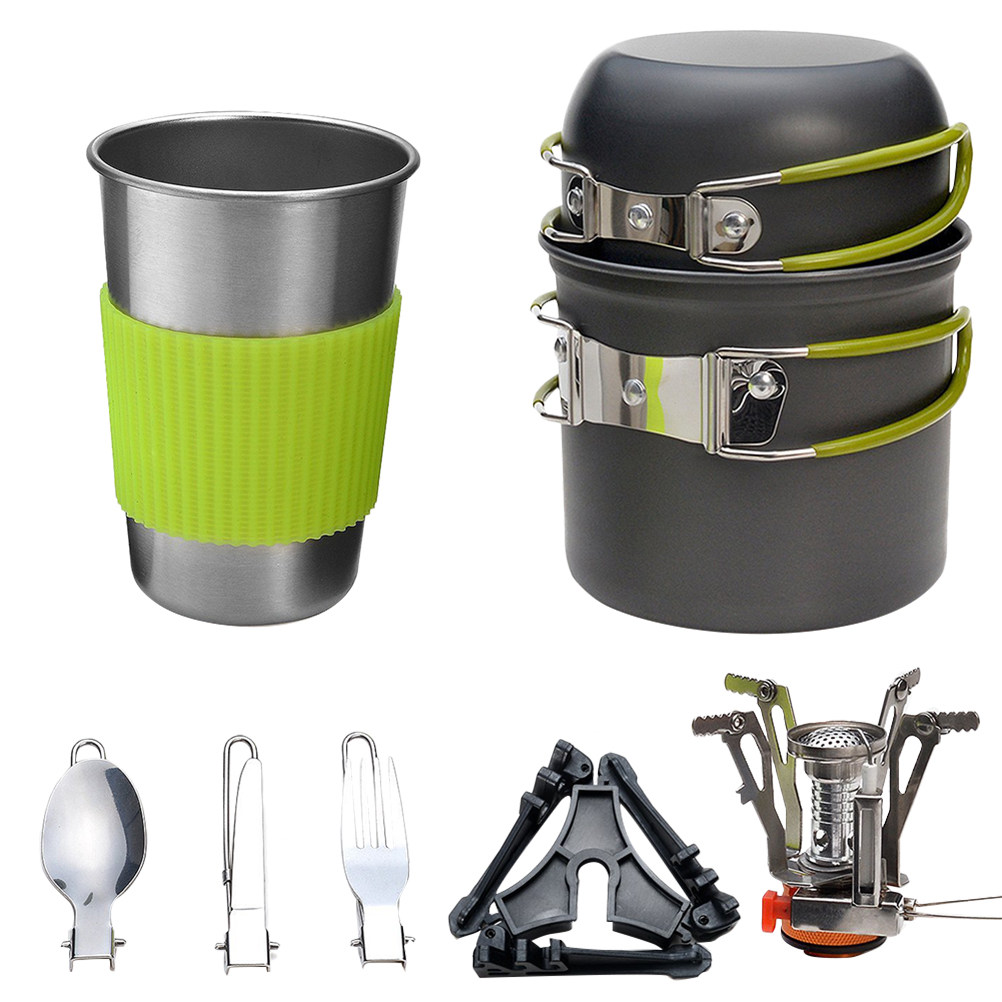 アウトドアキャンプ調理器具セット軽量ポータブルポットキットハ - Camping Cooking Lightweight のレビューと価格