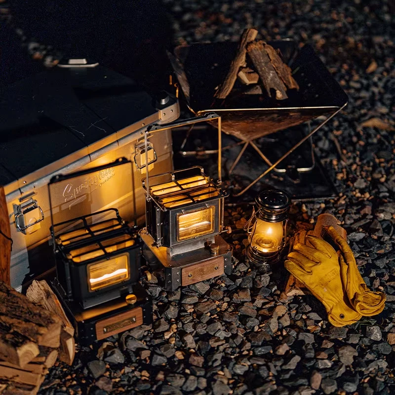 ヴィンテージスタイルのキャンプストーブ、二重芯のポータブルヒ - Camping Double Cooking Stove のレビューと価格